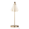 19" Contemporary Task Lamp Champagne Gold and White Metal