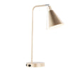 19" Contemporary Task Lamp Champagne Gold and White Metal