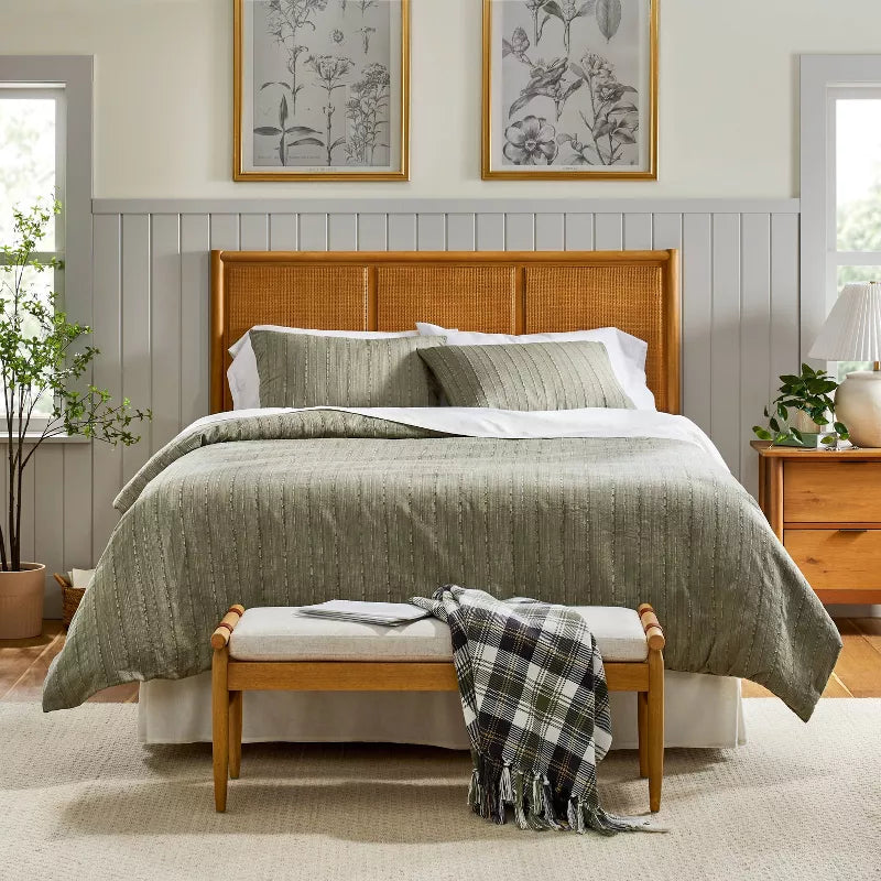 3pc Washed Loop Stripe Duvet Cover Bedding Set