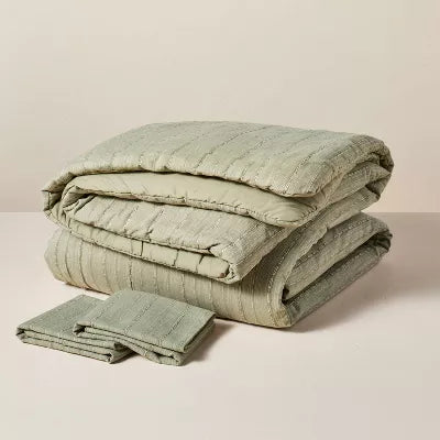 3pc Washed Loop Stripe Duvet Cover Bedding Set